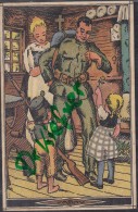 Schweizer Militär: AK: Soldat Abschied Von Der Familie, Schweizerische Nationalspende, Um 1919 - Other & Unclassified