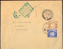 GB  - POSTAGE DUE - PORTO 1d + 5d - HOLYWELL -  Apr. 1959. - Strafportzegels