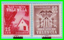 ESPAÑA   2  SELLOS  AÑO 1963 VALENCIA TELEGRAFOS - Fiscaux-postaux