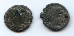 Lot De 2 Demi Centenionalis De Valens - Der Spätrömanischen Reich (363 / 476)