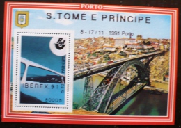 S. TOME ET PRINCIPE  PONT, PONTS. Bloc Emis En 1991. Neuf Sans Charniere. MNH - Brücken