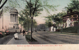 Vintage 1911 New York City Manhattan - Soldiers' & Sailors' Monument - War - Leighton & Valentine - Animated - 2 Scans - Other Monuments & Buildings