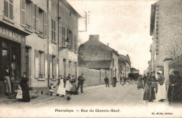 PIERRELAYE RUE DU CHEMIN NEUF CPA TRES ANIMEE - Pierrelaye