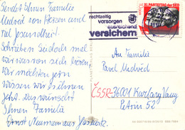 L1336 - DDR (1986) Güsteow: In Time; To Provide; Sufficient; Assure (postcard) Tariff: 10pf (stamp: Marx, Engels, Lenin) - Karl Marx