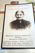 Tellin Marie Pierlot, ép Léon Wiot 1927 22 Mars - Tellin