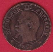 France 2 Centimes Napoléon III 1856 B - 2 Centimes