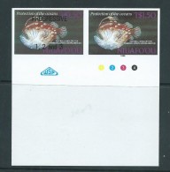 Tonga Niuafo´ou 1989 Marine Life $1.50 Angler Fish Plate Proof With Label MNH - Tonga (1970-...)