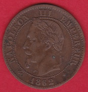 France 2 Centimes Napoléon III 1862 A - 2 Centimes