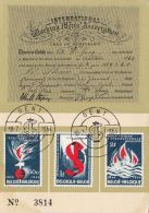 52422- INTERNATIONAL SOCIALISTIC UNION, MAXIMUM CARD, 1964, BELGIUM - 1961-1970