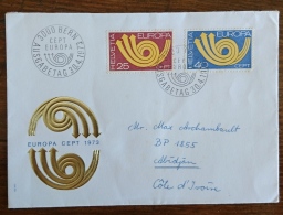 SUISSE Idée Européenne. Europa 1973, Yvert N°924/25 FDC  Ayant Voyagé - Europäischer Gedanke