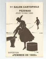 Hérault - 34  - Pezenas Femmes De 1900 Ombre Chinoise Pin Up 1er Salon Cartophile 1985 A L'hotel Lacoste - Pezenas