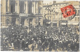 MONTPELLIER (34) Carte Photo Manifestations Viticoles 1907 Foule Belle Animation - Montpellier