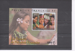 POLYNESIE Frse -  Beautés De La Polynésie - Femmes - Visages De Jeunes Vahinés - Blokken & Velletjes