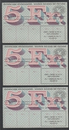 SUISSE / 1956 - 3 BONS DE CAISSE SUISSE DE VOYAGE - SCHWEIZER REISEKASSE (ref 4029) - Fiscale Zegels