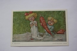 ILLUSTRATORE R. HOGFELDT VEGETARIANSKT FRIERI  - Old Art Postcard - Carrot - Högfeldt, Robert