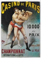 Carte Postal - Casino De Paris- Championnat  International  De Lutte. - Lutte