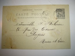 FRANCE  Sage 1899 Candé  Maine & Loire- A.  CARTIER -Tannerie Et Corroierie-pour  ANGERS - Cartoline Postali Ristampe (ante 1955)