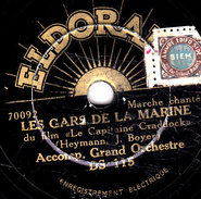 78 T. -  20 Cm - état Tb - Accomp. Grand Orchestre -  LES GARS DE LA MARINE - EN AMOUR IL N'Y A PAS DE GRADE - 78 T - Discos Para Fonógrafos