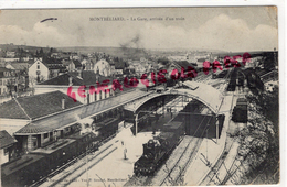 25 - MONTBELIARD - LA GARE  ARRIVEE D' UN TRAIN   1907 - Montbéliard