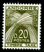 ANDORRE FRANCAIS - YT Taxe 44 ** - TIMBRE NEUF ** - Unused Stamps