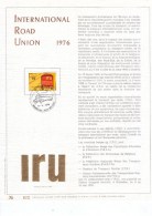 Carte Max Gold - Feuillet Or - 1807 - International Road Union - 1971-1980