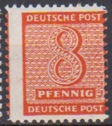 SBZ West-Sachsen 1945 MiNr.119BX  ** Postfr. Ziffern ( 3967 ) - Neufs