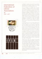 Carte Max Gold - Feuillet Or - 1862 - International Federation Of Library Association - 1971-1980