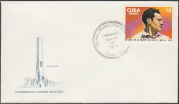 1979-FDC-35  CUBA. FDC. 1979. 50 ANIV DE LA MUERTE JULIO ANTONIO MELLA. - FDC