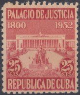 REP-134 CUBA REPUBLICA 1952. REVENUE. PALACIO DE JUSTICIA. UNUSED. - Timbres-taxe