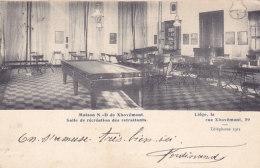 Liège - Maison N-D De Xhovémont, Salle De Récréation Des Retraitants (billard, 1906) - Liege