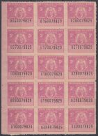 REP-138 CUBA REPUBLICA 1954. REVENUE. TIMBRE NACIONAL. 5c PEDRO FIGEREDO. BLOCK 15. UNUSED. - Timbres-taxe