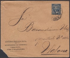 1899-H-211 CUBA US OCCUPATION. 1898 GOMIGRAFO MILITAR STATION No.1. SANTIAGO DE CUBA. DEFECTOS VISIBLES. - Covers & Documents