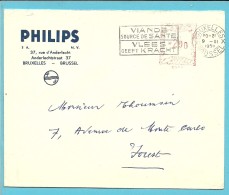 Brief Met Roodfrankeering (B992) Met Logo " PHILIPS" 1955 - ...-1959