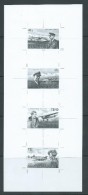 Tonga Niuafo´ou 1989 Planes & Aviators Black & White Composite Proof Of The 4 Values - Tonga (1970-...)