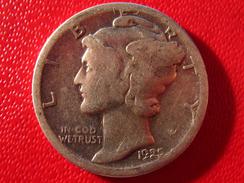 Etats-Unis - USA - One Dime 1925-S - Double Frappe Sur La Date, Double Die 3496 - 1916-1945: Mercury (Mercurio)