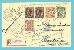 402+424 Op Entier Aangetekend Met Stempel HAUTRAGE - 1934-1935 Leopold III