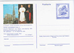 Austria Österreich 1983 John Paul II, Giovanni Paolo II, Pope Papa, Papst Johannes Paul II, Bischofsmütze Salzburg - Tarjetas