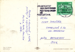 L1407 - DDR (1979) 222 Wolgast 1: Aimed At The Recipient's Postings With Postal Code (postcard); Tariff 10pf - Codice Postale