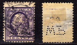 USA1916 - MiNr: 225 Perfin  Used - Zähnungen (Perfins)