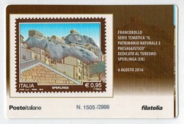 TESSERA  FILATELICA  2016    LOCALITA' TURISTICA   SPERLINGA (EN)     2  SCAN - Philatelic Cards