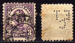 USA1922 - MiNr: 264 Perfin  Used - Zähnungen (Perfins)