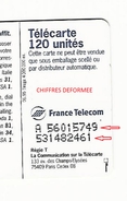 FRANCE 06 / 95 F561 CALL HOME 95  120 U SO3 DN A + 8 N° LASERS 9 CHIFFRES JG  SUR LA 2EME    UTILISÉE - Errors And Oddities