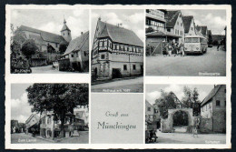 8099 - Alte MBK Ansichtskarte - Gruß Aus Münchingen Krs. Leonberg Gaststätte Zum Lamm - Bus - N. Gel - Boeblingen