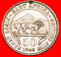 • GREAT BRITAIN: EAST AFRICA ★ 50 CENTS 1948 MINT LUSTER!  LOW START ★ NO RESERVE! George VI (1937-1952) - Colonie Britannique