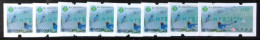Set Of 8 Green Imprint ATM Frama -Taiwan PHILATAIPEI 2016 World Stamp Exhi. - Blue Magpie Bird Unusual - Errores En Los Sellos