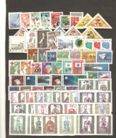 POLOGNE  ANNEE  COMPLETE 1959  NEUVE ** MNH LUXE 69 TIMBRES + 2 SERIES NON DENTELE - Años Completos