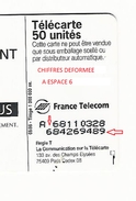 08 / 96  F683 SÉCURITÉ ROUTIÈRE 50 U  SO3 08 / 96 JUSTIFIE A DROITE UTILISÉE - Errors And Oddities