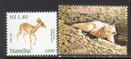 Namibia 1999 Fun Stamps For Children Animals Set Of 2, MNH (BA2) - Namibia (1990- ...)