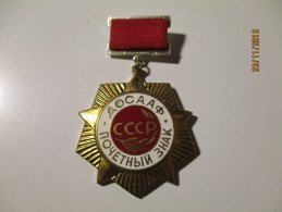 RUSSIA DOSAAF HIGHEST AWARD MILITARY  MEDAL HONOUR BADGE , 0 - Russia