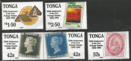 1990 Tonga  London 90 Stamp On Stamp Complete Set Of 5 MNH - Tonga (1970-...)